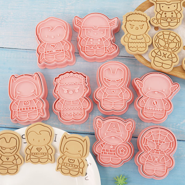 8 st Anime Plast Cookie ter Biscuit ter Kex molds