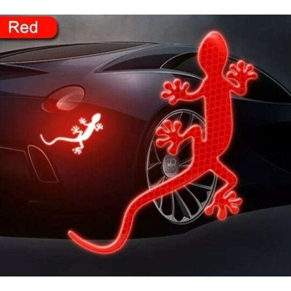Reflekterande säkerhetsvarningsskylt vit red