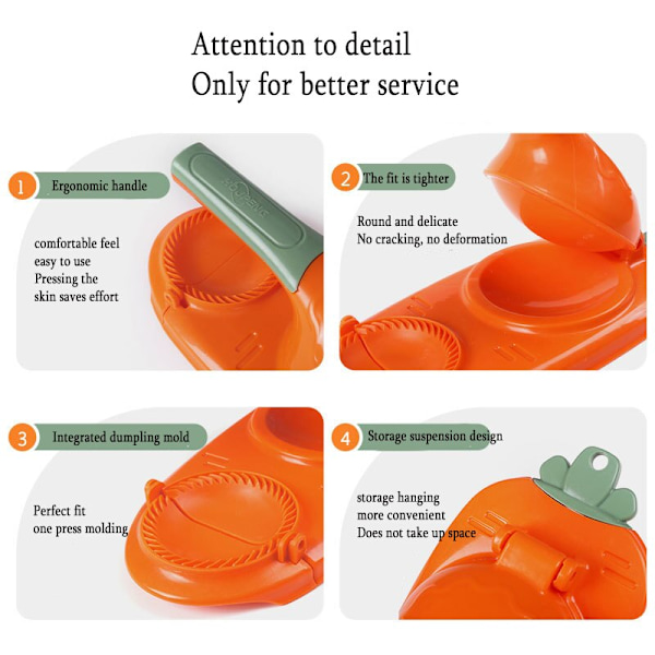 Dumpling Form Pressning Dumpling Skin Rolling Deg Machine orange 27,5*23cm orange