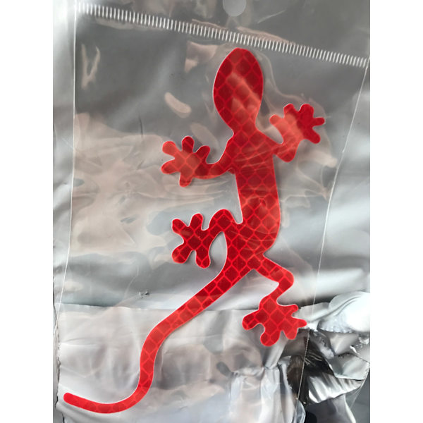 Reflekterande säkerhetsvarningsskylt vit red