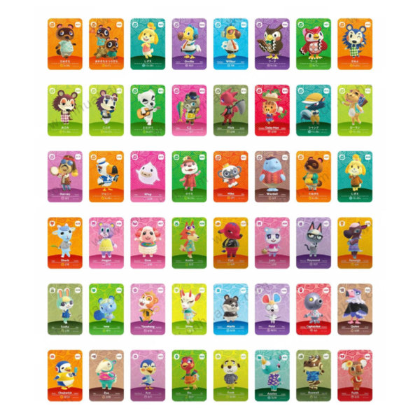 Animal Crossing Amiibo Series 5-kort 24ST 30*22MM 48PCS 86*54MM