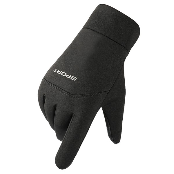 Winter Warm Velvet Waterproof Gloves Herr Sporthandskar Black XL Gray M