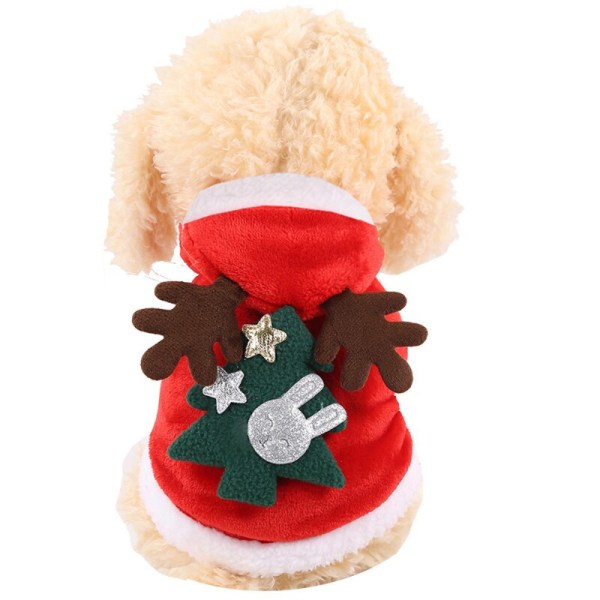Pet Julkläder Flanell Warm Elk Jacket L M