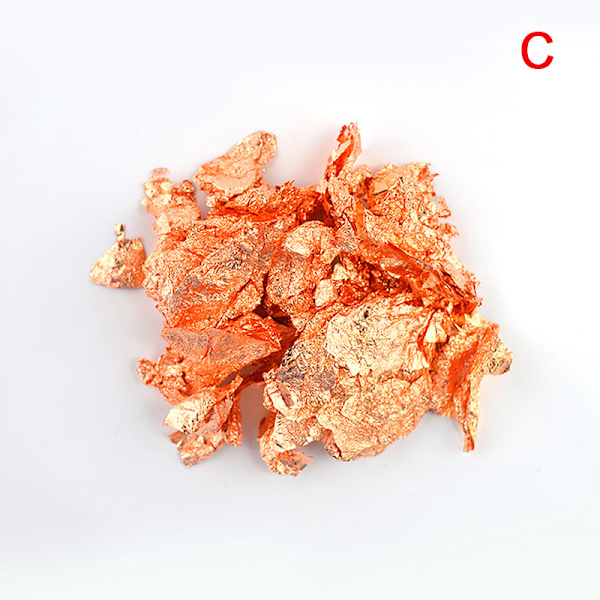 Guldfolier Lövfragment DIY Crystal Resin Små skivor Dekor C