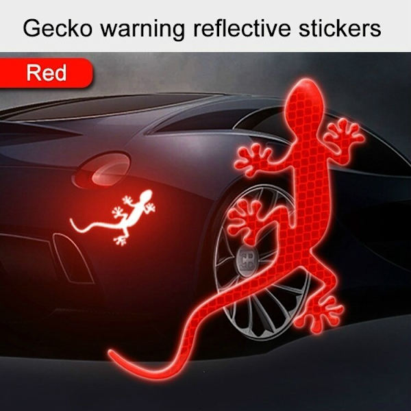 Reflekterande säkerhetsvarningsskylt vit red
