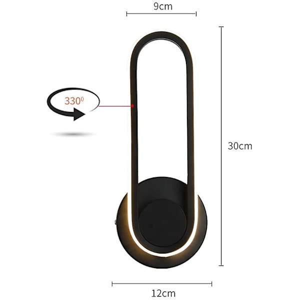 12W interiör LED-väggbelysning, trappbelysning