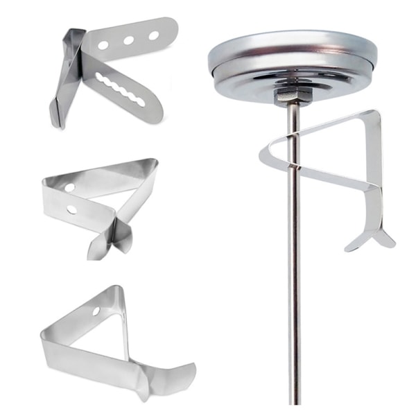 2:a rostfritt stål termometer Barbeque Harmless Probe Clip C C
