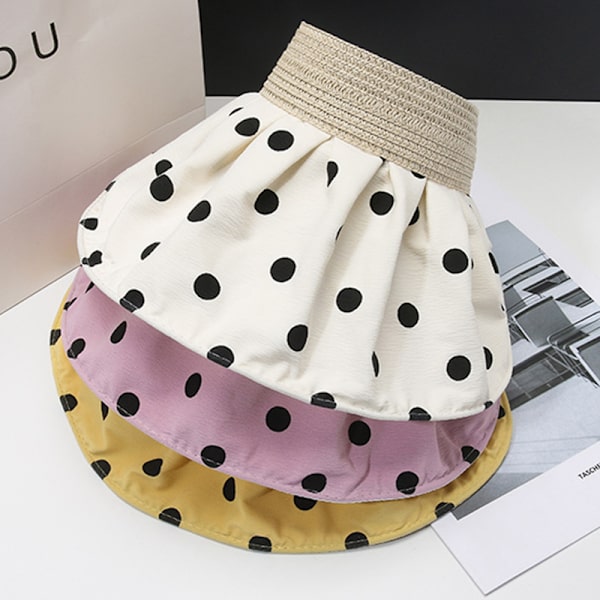 Sommar Mode Shell Solskyddshatt för kvinnor rosa black