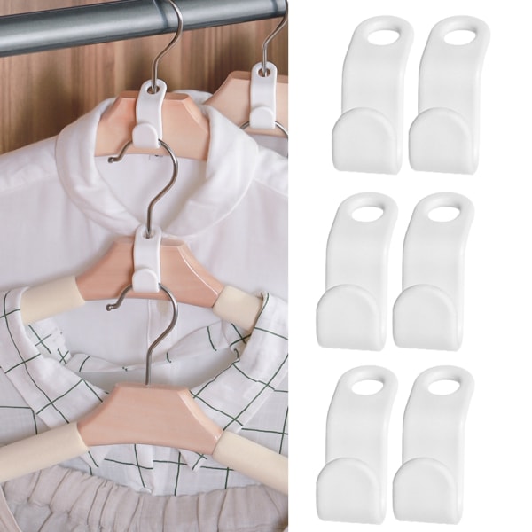 Klädhängare i plast Krok för hängare - Spara utrymme i garderoben 50 Pcs
