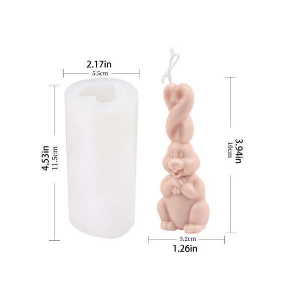 Påskkaninljusform Long Ear Bunny Silikonform