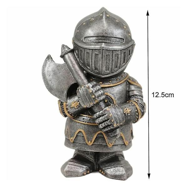 Medeltida Guard Armor Knight Resin Staty Heminredning