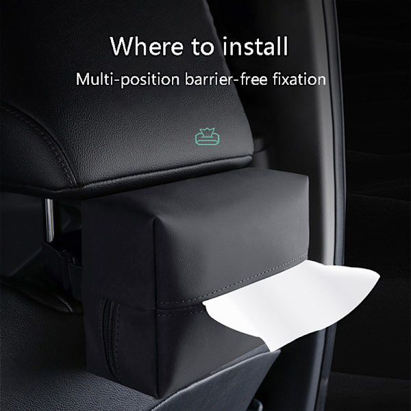 Bil Tissue Box Hållare Bil Armstöd Servett Box Green Gray