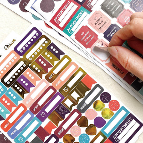 1748 st Planner Stickers Pack Scrapbook Bullet Notebook