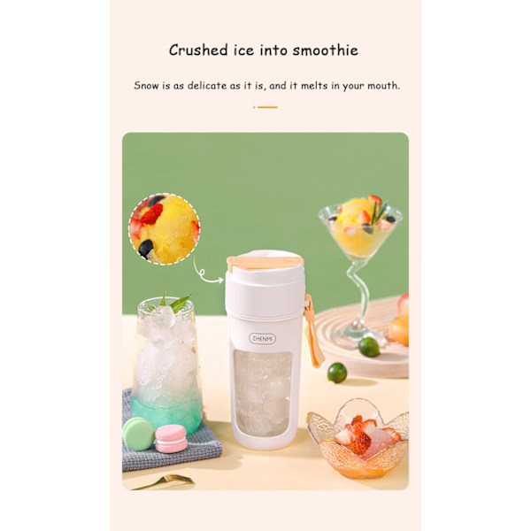 Elektrisk bärbar juicepress Mini multifunktionell juicepress vit grön white orange