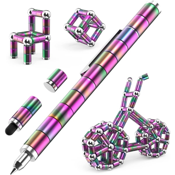 Creative Metal Magnetic Pen Dekompression Toy Fidget Pen Black