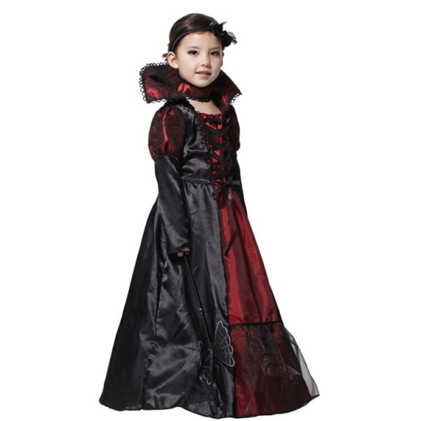 halloween prinsessa vampyr flicka festklänning M XL
