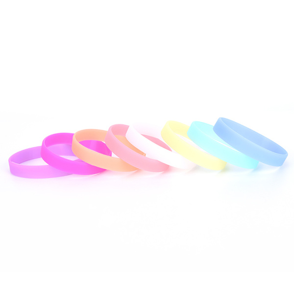 Glow In The Dark Noctilucous silikongummiarmbandsarmband Vit