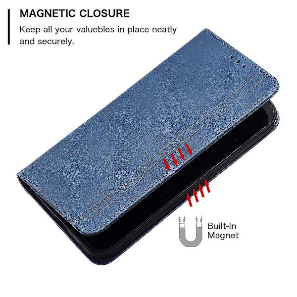 Kompatibel Iphone Se 2020/8/7 Case Plånbok Magnetstängning Vikbart skyddande Cover - Blå null ingen