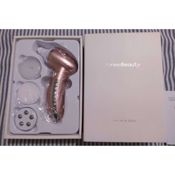 Massageborsteverktyg vit rose pink