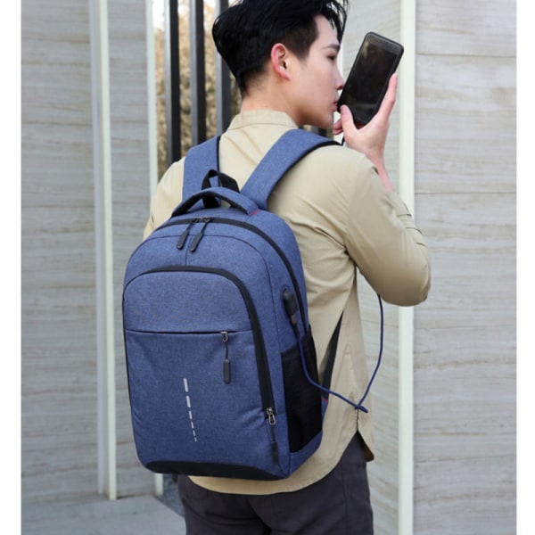 Vattentät ryggsäck för män Ultralätt ryggväska Blue Gray