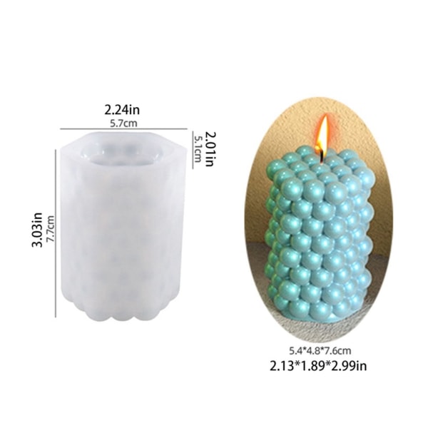 2 molds 3D DIY ljus silikon form form