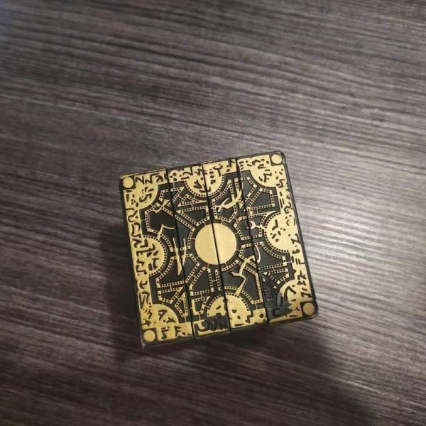 Creative Removable Configuration Lock Puzzle Box brun 7*7*7cm