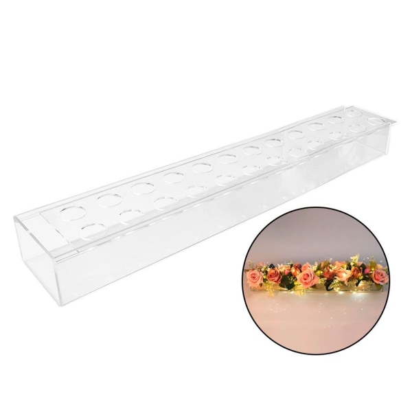 Klar akryl blomvas rektangulär blommor Mittpunkt för Din Transparent 60*10*6,5cm Transparent2 60*10*6.5cm