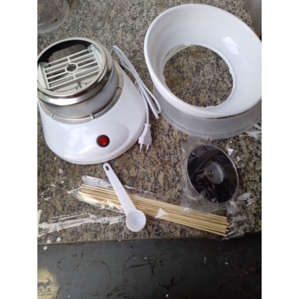 DIY elektrisk sockervaddsmaskin blå white