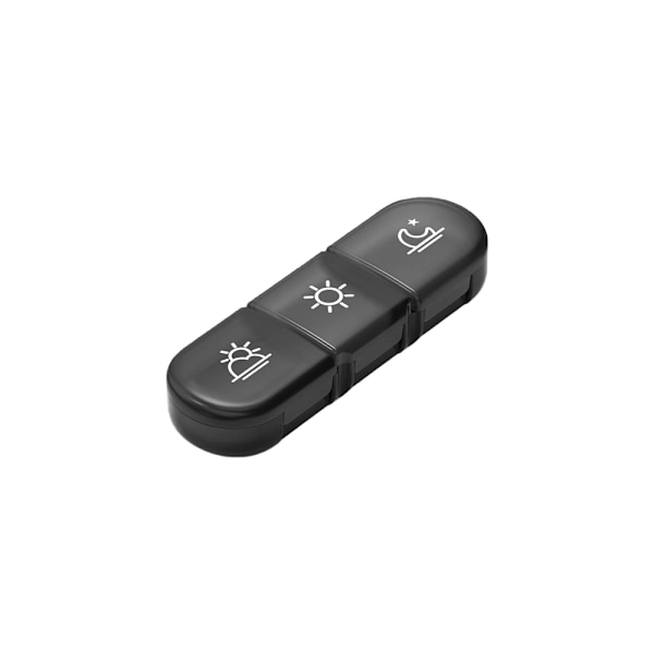 21 Grid Black Pill Box Bärbar sorteringslåda Svart