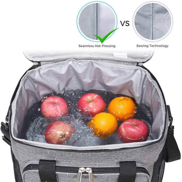 25L kylväska, hopfällbar mattransportväska, 13,7''*11''*11''