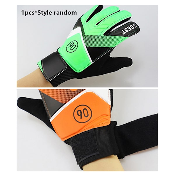 Barn Fotboll Målvaktshandskar Anti-Kollision Latex PU Hand Grön S Blue M