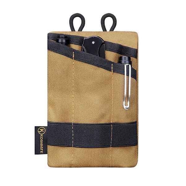 Tactical EDC Pouch Mini Plånbokskort Nyckelbälte Midjepaket Portabl Svart Khaki