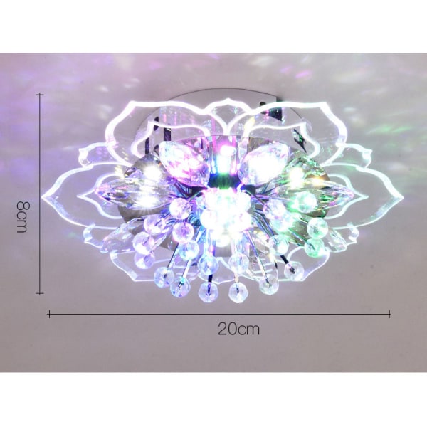 20CM 9W Modern Kristall LED Taklampa Hall Multicolor-B White-B