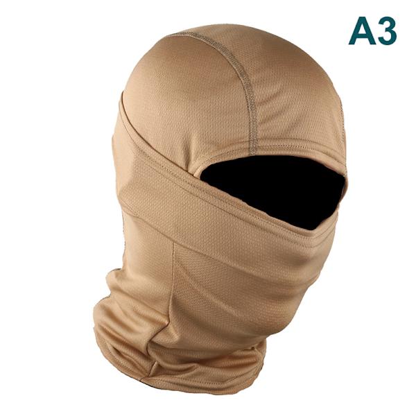 Kamouflage Balaclava Full Face Wargame Cykelhjälm Liner A1 A3