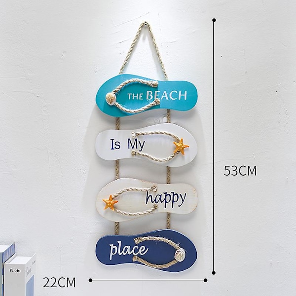 Hängande Nautical Flip Flop Väggskylt prydnad