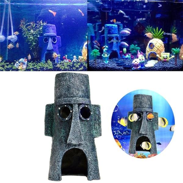 Mini Sponge Figur Bob Toys Aquarium Fish Tank Ornaments för Fi A2 A3