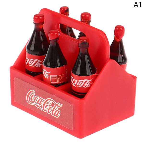 1Set Dockhus Miniatyr Cola Soda Sprite Flaskor Modle Kök A1 A1
