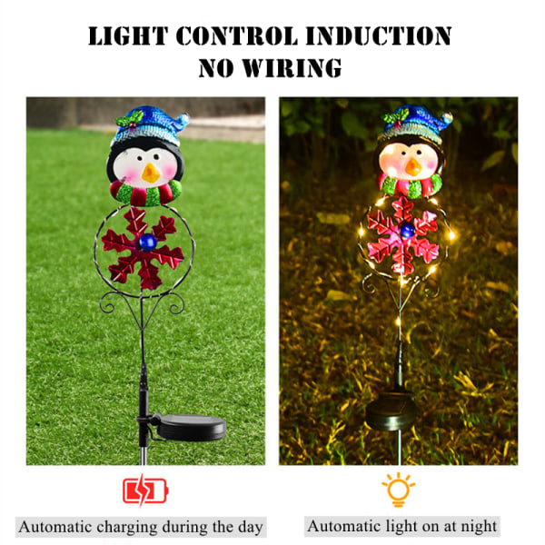 2-pack Solar Garden Lights Utomhusdekor santa Elk