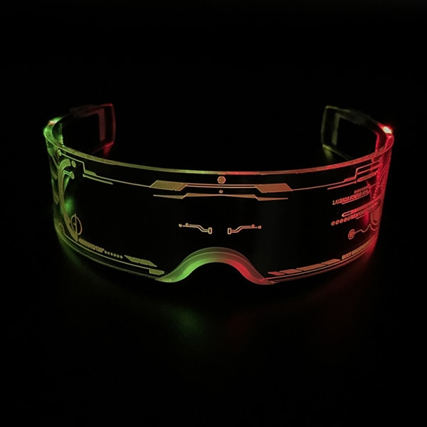 LED-ljusglasögon LjusglasögonPunk Future Sci Tech-glasögon