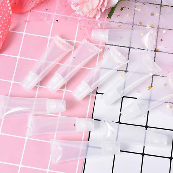 10 st Nya Fyllbara Tomma Kosmetiska Läppglansrör 10ML