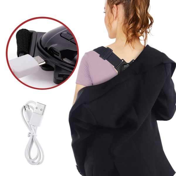 Smart Posture Corrector Osynlig Correction Belt Smart Sensor svart 110*80*15mm