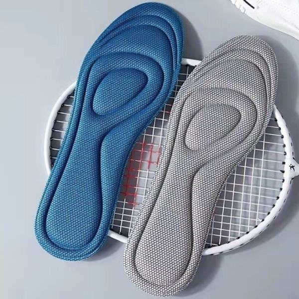 2 st Foot Master Memory Foam Ortopediska innersulor för skor Grå 35-37 Gray 41-43