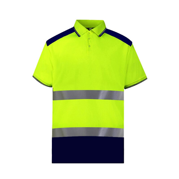 Tvåfärgad säkerhetspikétröja Reflextröja med hög synlighet green medium green large
