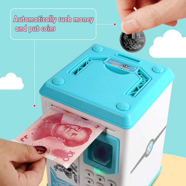 Elektronisk spargris lösenord kassalåda automatisk barngåva Red Red