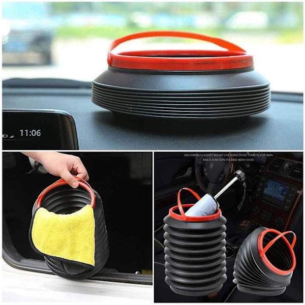 Magic Bucket Vikbar soptunna Bil Multifunktionell Teleskop