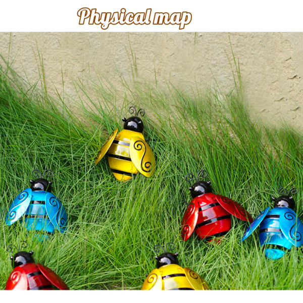 Ny Solar Bee Light Söt Honey Bee Led Lawn Dekorativ Lampa röd 15*11*8cm red