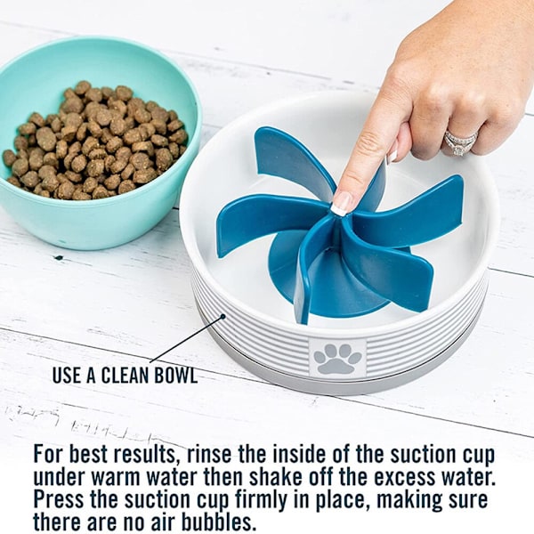 Spiral Slow Anti Choking Insert Turn Feeder blå 12,5*12,5*7cm