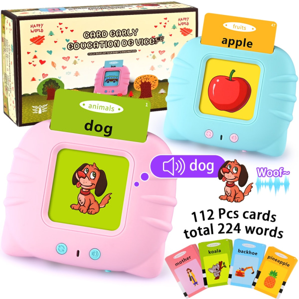 Elektroniska ljudböcker för barn för att lära sig engelska blue pink