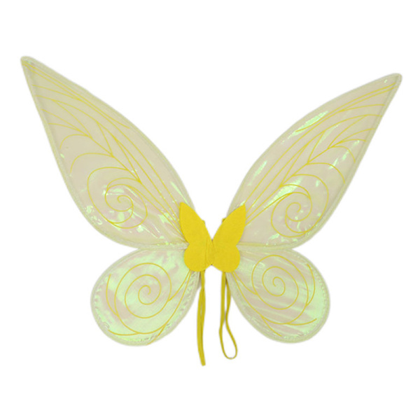 Fairy Elf Princess Angel Wings För Kvinnor Flickor Party Kostymer Yellow Yellow