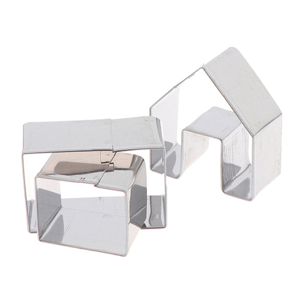 3:a jul Pepparkakor Hus Biscuit ter Set Rostfritt Stee Silver